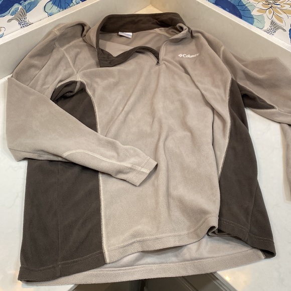 Columbia 3/4 zip Brown and Taupe XL - Picture 3 of 8